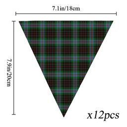 ScotsTee Shop Scottish Brodie Hunting Tartan Triangle Flags Tartan Bunting, Pennants (12pcs)