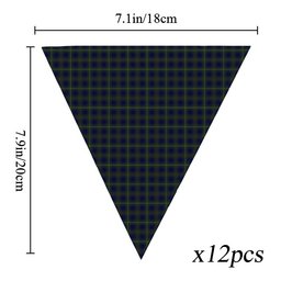 ScotsTee Shop Scottish Bruce of Crionaich Tartan Triangle Flags Tartan Bunting, Pennants (12pcs)