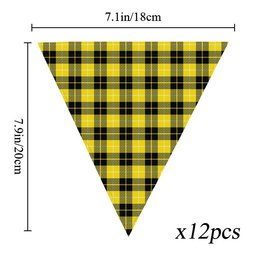 ScotsTee Shop Scottish Barclay Dress Modern Tartan Triangle Flags Tartan Bunting, Pennants (12pcs)