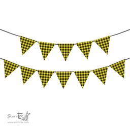 ScotsTee Shop Scottish Barclay Dress Modern Tartan Triangle Flags Tartan Bunting, Pennants (12pcs)