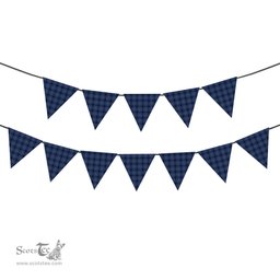 ScotsTee Shop Scottish Brodie Countryfare Modern Tartan Triangle Flags Tartan Bunting, Pennants (12pcs)
