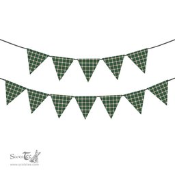 ScotsTee Shop Scottish Blair Dress Ancient Tartan Triangle Flags Tartan Bunting, Pennants (12pcs)