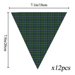 ScotsTee Shop Scottish Baillie of Lamington Modern Clan Tartan Triangle Flags Tartan Bunting, Pennants (12pcs)