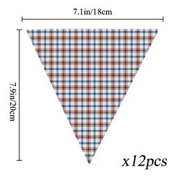ScotsTee Shop Scottish Boswell Dress Ancient Tartan Triangle Flags Tartan Bunting, Pennants (12pcs)
