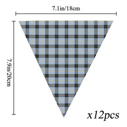 ScotsTee Shop Scottish Bell of the Borders Ancient Tartan Triangle Flags Tartan Bunting, Pennants (12pcs)