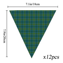 ScotsTee Shop Scottish Cranstoun Modern Tartan Triangle Flags Tartan Bunting, Pennants (12pcs)