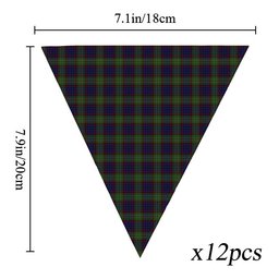 ScotsTee Shop Scottish Cunningham Hunting Tartan Triangle Flags Tartan Bunting, Pennants (12pcs)