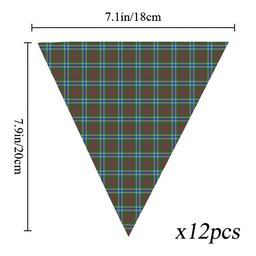 ScotsTee Shop Scottish Currie of Arran Modern Clan Tartan Triangle Flags Tartan Bunting, Pennants (12pcs)