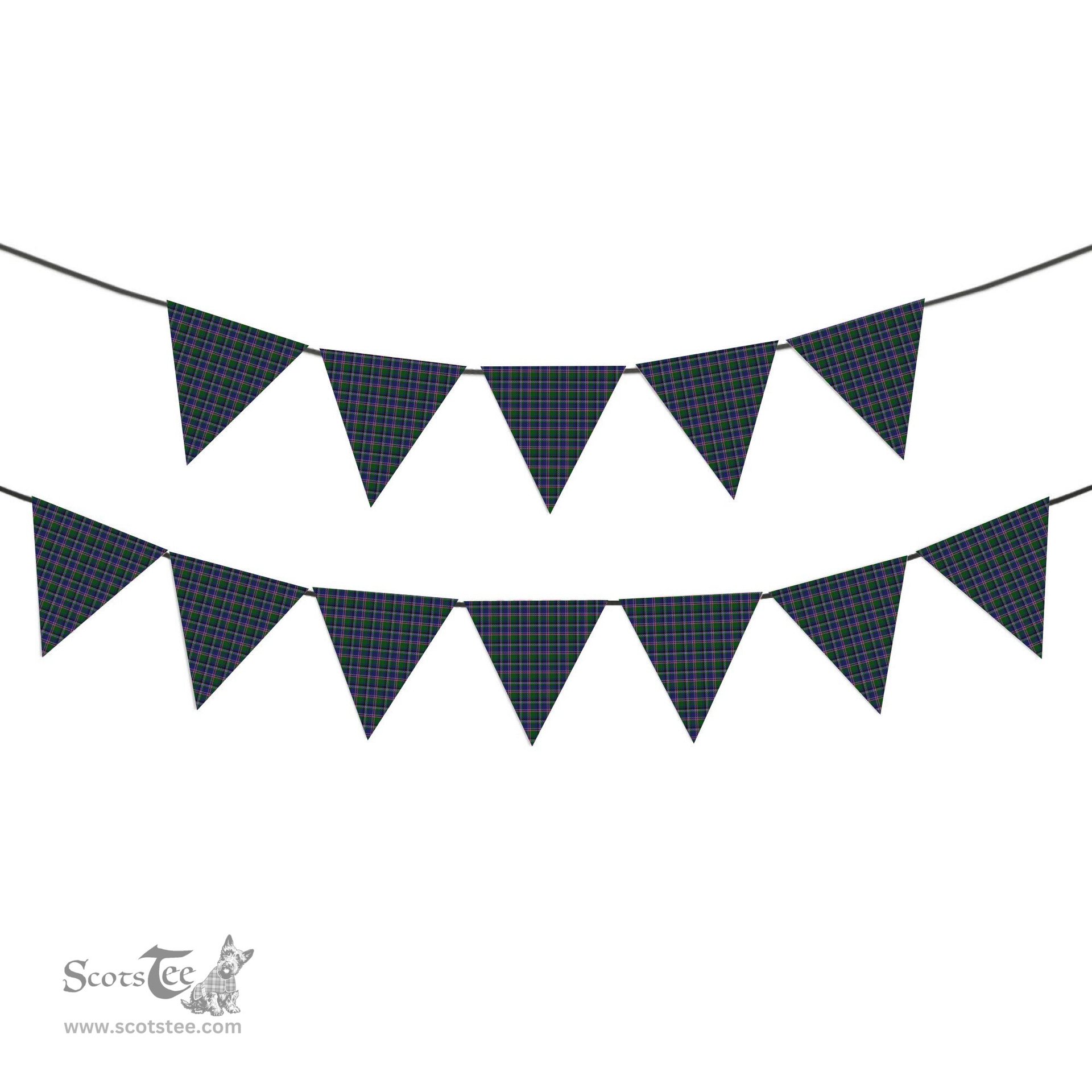 ScotsTee Shop Scottish Couper of Gogar Tartan Triangle Flags Tartan Bunting, Pennants (12pcs)