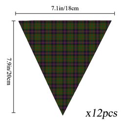 ScotsTee Shop Scottish Cochrane Tartan Triangle Flags Tartan Bunting, Pennants (12pcs)