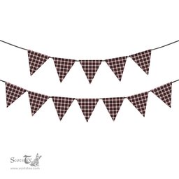 ScotsTee Shop Scottish Cameron of Erracht Dress Modern Tartan Triangle Flags Tartan Bunting, Pennants (12pcs)