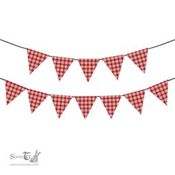 ScotsTee Shop Scottish Cameron Hose Modern Tartan Triangle Flags Tartan Bunting, Pennants (12pcs)