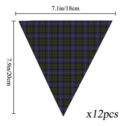 ScotsTee Shop Scottish Cochrane 1984 Tartan Triangle Flags Tartan Bunting, Pennants (12pcs)