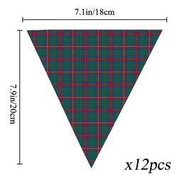 ScotsTee Shop Scottish Cairns of Finavon Ancient Tartan Triangle Flags Tartan Bunting, Pennants (12pcs)