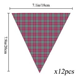ScotsTee Shop Scottish Crawford Ancient Tartan Triangle Flags Tartan Bunting, Pennants (12pcs)