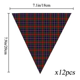 ScotsTee Shop Scottish Crozier Tartan Triangle Flags Tartan Bunting, Pennants (12pcs)