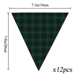ScotsTee Shop Scottish Cash MacTavish Tartan Triangle Flags Tartan Bunting, Pennants (12pcs)