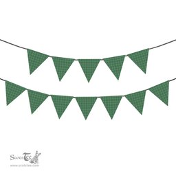 ScotsTee Shop Scottish Currie Ancient Tartan Triangle Flags Tartan Bunting, Pennants (12pcs)