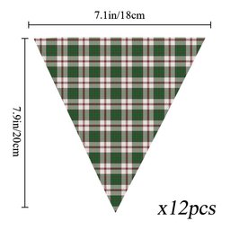 ScotsTee Shop Scottish Crawford Arisaid Dance Ancient Tartan Triangle Flags Tartan Bunting, Pennants (12pcs)