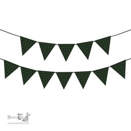 ScotsTee Shop Scottish Connell Hunting Tartan Triangle Flags Tartan Bunting, Pennants (12pcs)