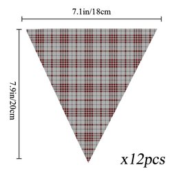 ScotsTee Shop Scottish Clayton Tartan Triangle Flags Tartan Bunting, Pennants (12pcs)