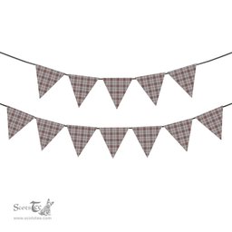 ScotsTee Shop Scottish Clayton Tartan Triangle Flags Tartan Bunting, Pennants (12pcs)