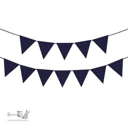 ScotsTee Shop Scottish Flanders Tartan Triangle Flags Tartan Bunting, Pennants (12pcs)