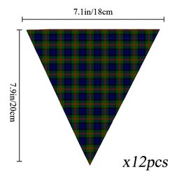 ScotsTee Shop Scottish Dundas Modern 02 Tartan Triangle Flags Tartan Bunting, Pennants (12pcs)