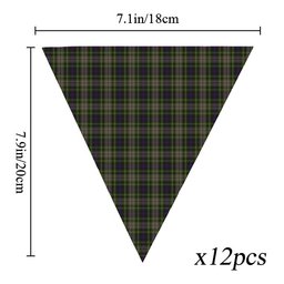 ScotsTee Shop Scottish Davidson Tulloch Dress Tartan Triangle Flags Tartan Bunting, Pennants (12pcs)