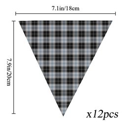 ScotsTee Shop Scottish Forbes Dress Originaux Tartan Triangle Flags Tartan Bunting, Pennants (12pcs)