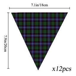 ScotsTee Shop Scottish Galbraith Modern Tartan Triangle Flags Tartan Bunting, Pennants (12pcs)