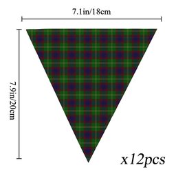 ScotsTee Shop Scottish Durie Tartan Triangle Flags Tartan Bunting, Pennants (12pcs)
