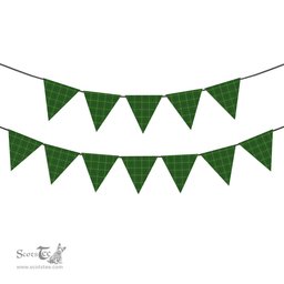 ScotsTee Shop Scottish Foster Hunting Tartan Triangle Flags Tartan Bunting, Pennants (12pcs)