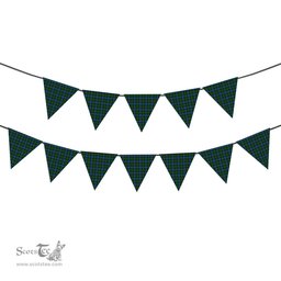 ScotsTee Shop Scottish Fletcher 2 Tartan Triangle Flags Tartan Bunting, Pennants (12pcs)