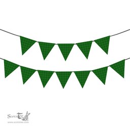ScotsTee Shop Scottish Gates Hunting Tartan Triangle Flags Tartan Bunting, Pennants (12pcs)