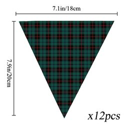 ScotsTee Shop Scottish Douglas Black Modern Tartan Triangle Flags Tartan Bunting, Pennants (12pcs)
