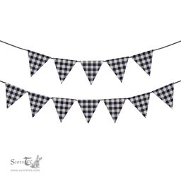 ScotsTee Shop Scottish Fergusson Dress Tartan Triangle Flags Tartan Bunting, Pennants (12pcs)