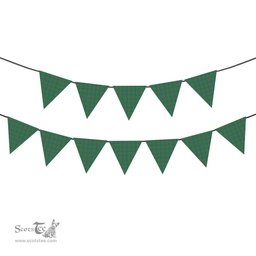 ScotsTee Shop Scottish Donald Lord of the Isles Hunting Ancient Tartan Triangle Flags Tartan Bunting, Pennants (12pcs)