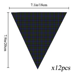 ScotsTee Shop Scottish Fletcher Tartan Triangle Flags Tartan Bunting, Pennants (12pcs)