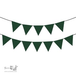 ScotsTee Shop Scottish Duncan of Sketraw Tartan Triangle Flags Tartan Bunting, Pennants (12pcs)