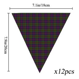 ScotsTee Shop Scottish Donald of Clan Ranald Modern Tartan Triangle Flags Tartan Bunting, Pennants (12pcs)