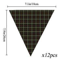ScotsTee Shop Scottish Forbes of Druminnor Tartan Triangle Flags Tartan Bunting, Pennants (12pcs)