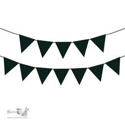 ScotsTee Shop Scottish Dundas Modern Tartan Triangle Flags Tartan Bunting, Pennants (12pcs)