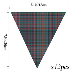 ScotsTee Shop Scottish Galbraith Old Modern Tartan Triangle Flags Tartan Bunting, Pennants (12pcs)