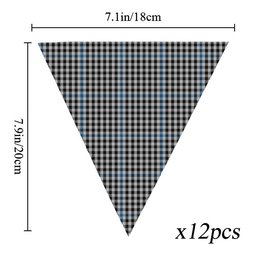 ScotsTee Shop Scottish Gladstanes Tartan Triangle Flags Tartan Bunting, Pennants (12pcs)
