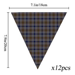 ScotsTee Shop Scottish Gayre Hunting Tartan Triangle Flags Tartan Bunting, Pennants (12pcs)