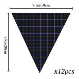 ScotsTee Shop Scottish Dalmeny 1 Tartan Triangle Flags Tartan Bunting, Pennants (12pcs)