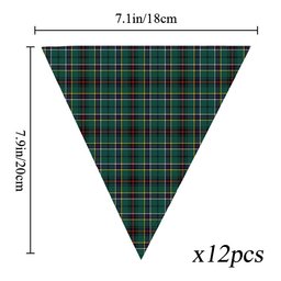 ScotsTee Shop Scottish Duncan of Sketraw Modern Tartan Triangle Flags Tartan Bunting, Pennants (12pcs)