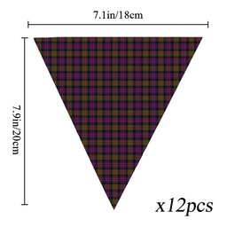 ScotsTee Shop Scottish Donald Modern Tartan Triangle Flags Tartan Bunting, Pennants (12pcs)