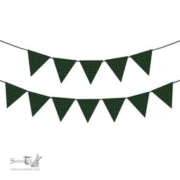 ScotsTee Shop Scottish Donachie of Brockloch Hunting Tartan Triangle Flags Tartan Bunting, Pennants (12pcs)